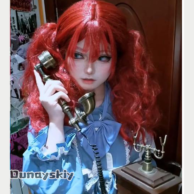 Anime Cosplay With Red Hair - Hemera*/Poppy Game Cosplay Costume Dress Game