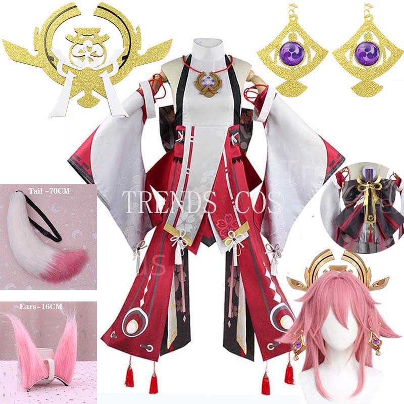 Anime Cosplay Yor - Yae Miko Full Set Guuji Yae