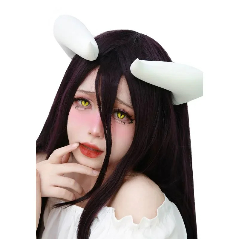 Anime Cosplay Albedo - 2026 White Horns With Clips For