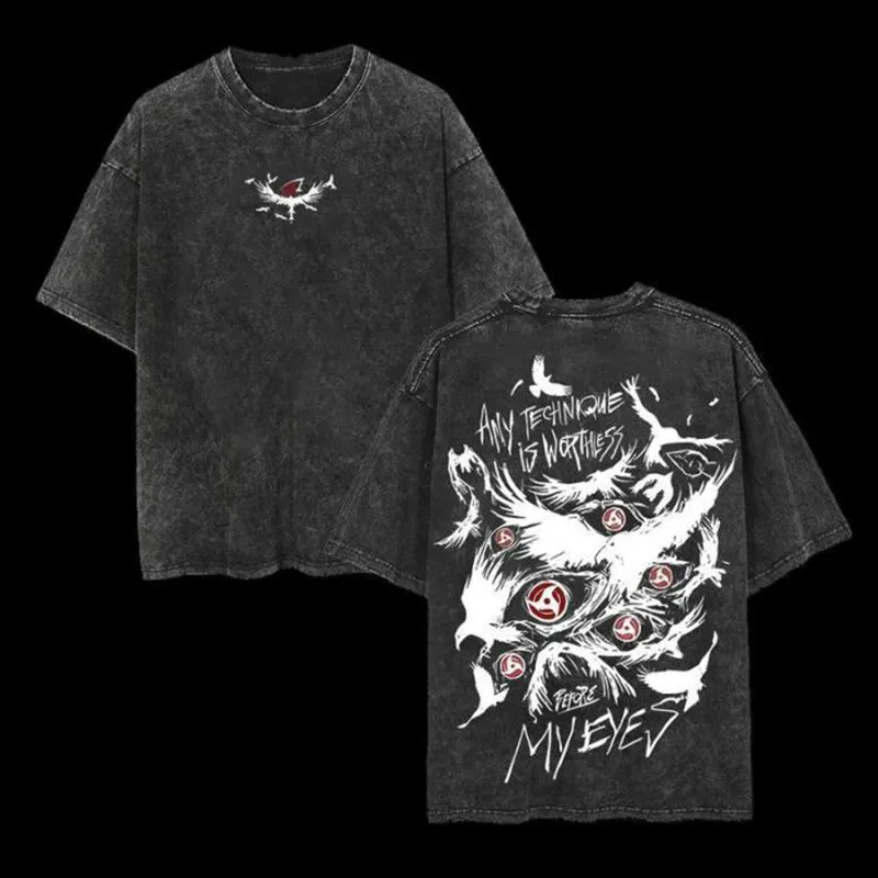 Itachi Crow T Shirt Naruto Men - Anime Cosplay Quotes 评论和价格