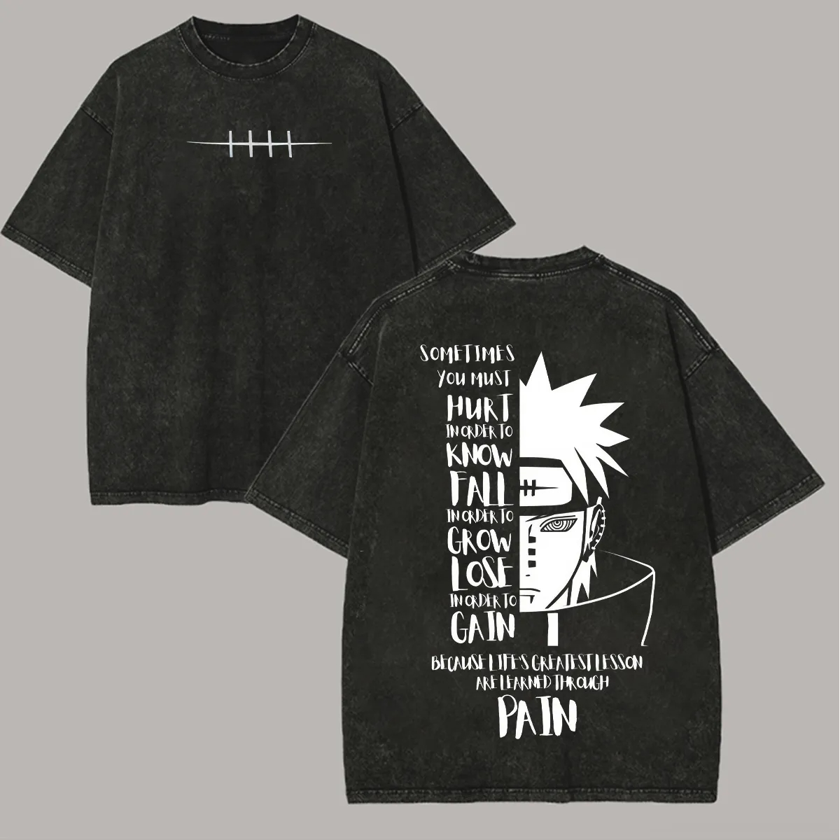 Naruto Pain T Shirt Quote Naga - Anime Cosplay Quotes 评论和价格