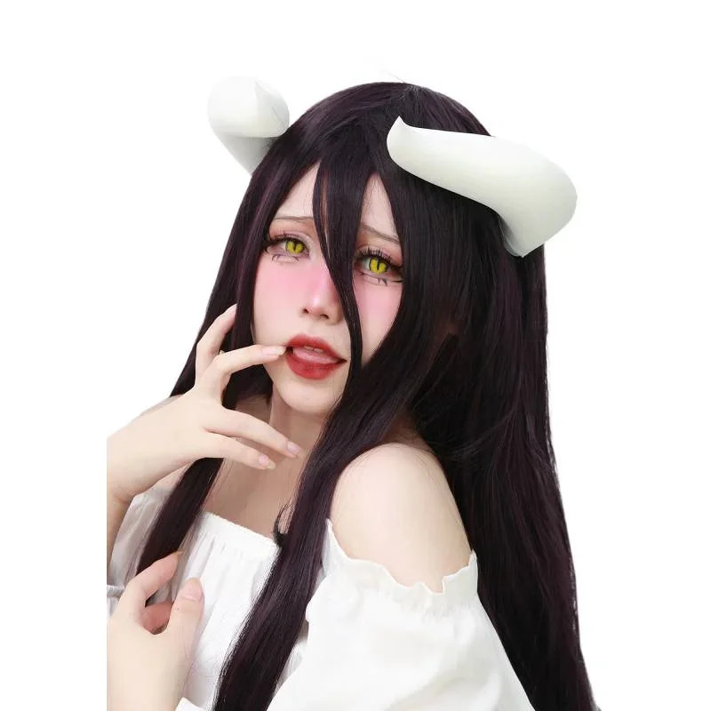 2026 White Horns With Clips Fo - Anime Cosplay Albedo 评论和价格