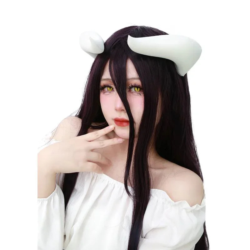 2026 White Horns With Clips Fo - Anime Cosplay Albedo 评论和价格