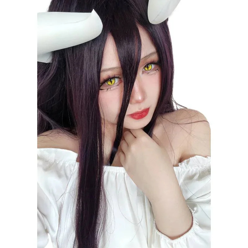 2026 White Horns With Clips Fo - Anime Cosplay Albedo 评论和价格